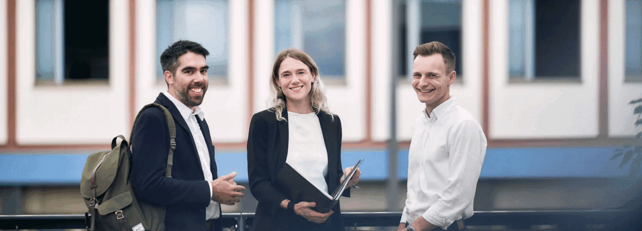 Three part-time MBA students i